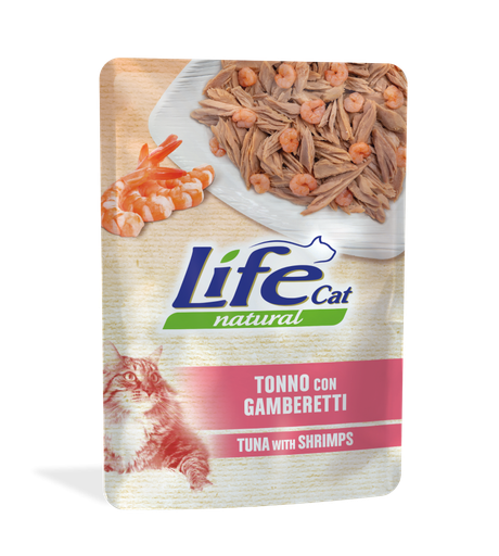 [8034105423756] Life Cat Pouch Tuna with Shrimps  - 70g  (1 Pouch)