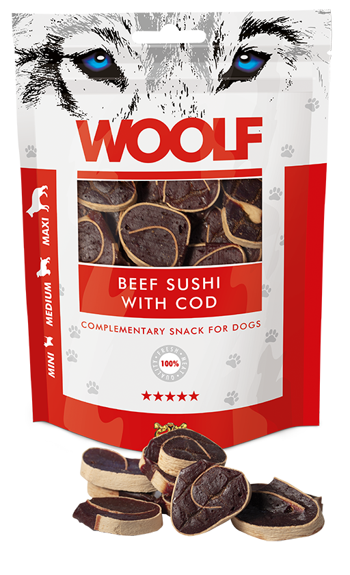 Woolf Beef Sushi With Cod – 100g 