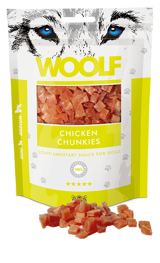 Woolf Chunkies Chicken – 100g 