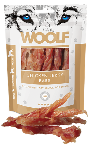 [8594178550532] Woolf Chicken Jerky Bar – 100g 