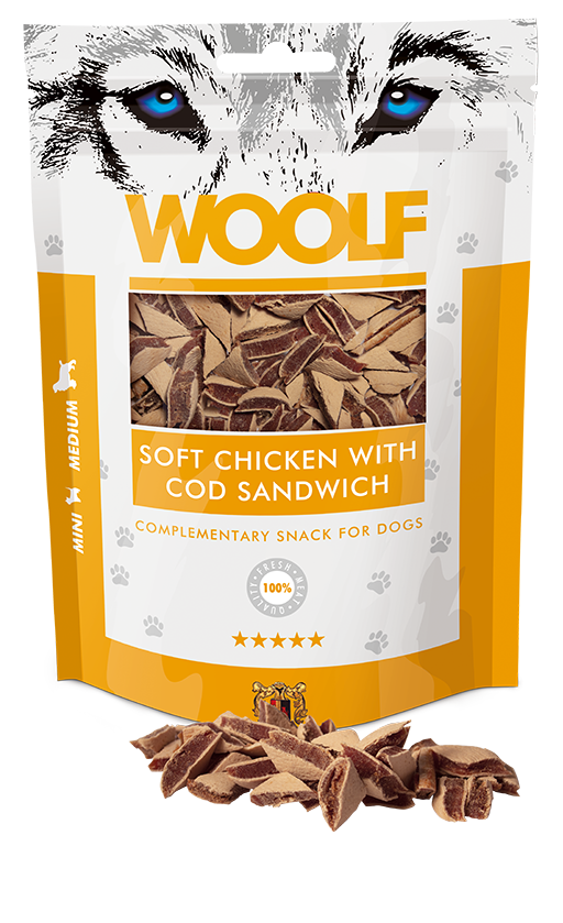 Woolf Chicken With Cod Sandwich – 100g 