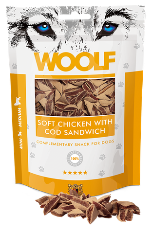 [8594178550273] Woolf Chicken With Cod Sandwich – 100g 