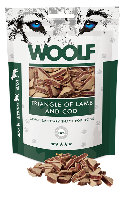 Woolf Lamb And Cod Triangle – 100g 