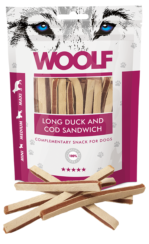 Woolf Long Duck And Cod Sandwich – 100g 