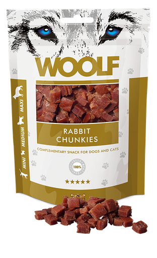 [8594178550570] Woolf Chunkies Rabbit – 100g 