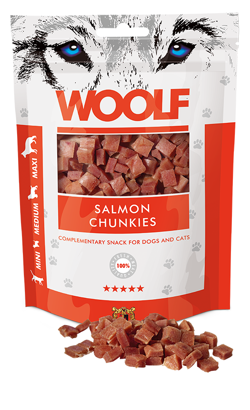 Woolf Chunkies Salmon – 100g 