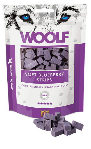 [8594178550150] Woolf Soft Blueberry Strips – 100g 