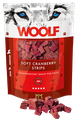 Woolf Soft Cranberry Strips – 100g 