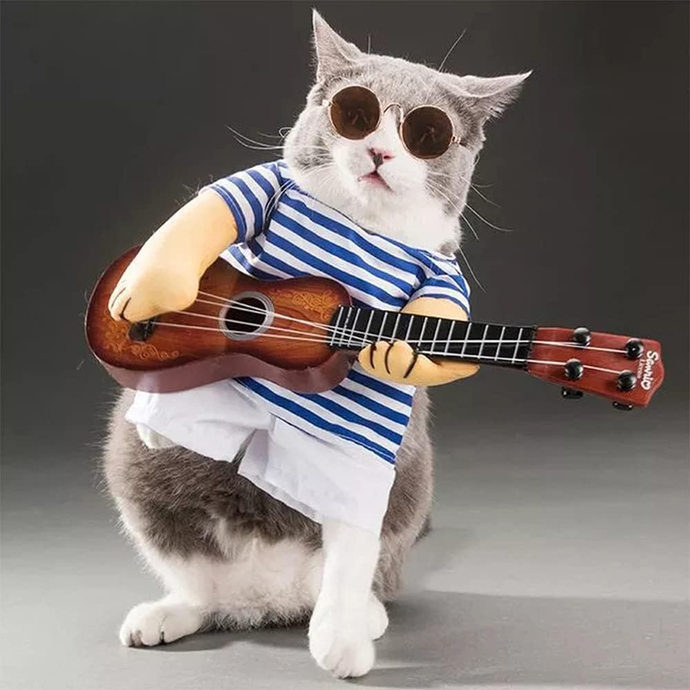 Pets.Love.Earth Rockstar Costume with Guitar