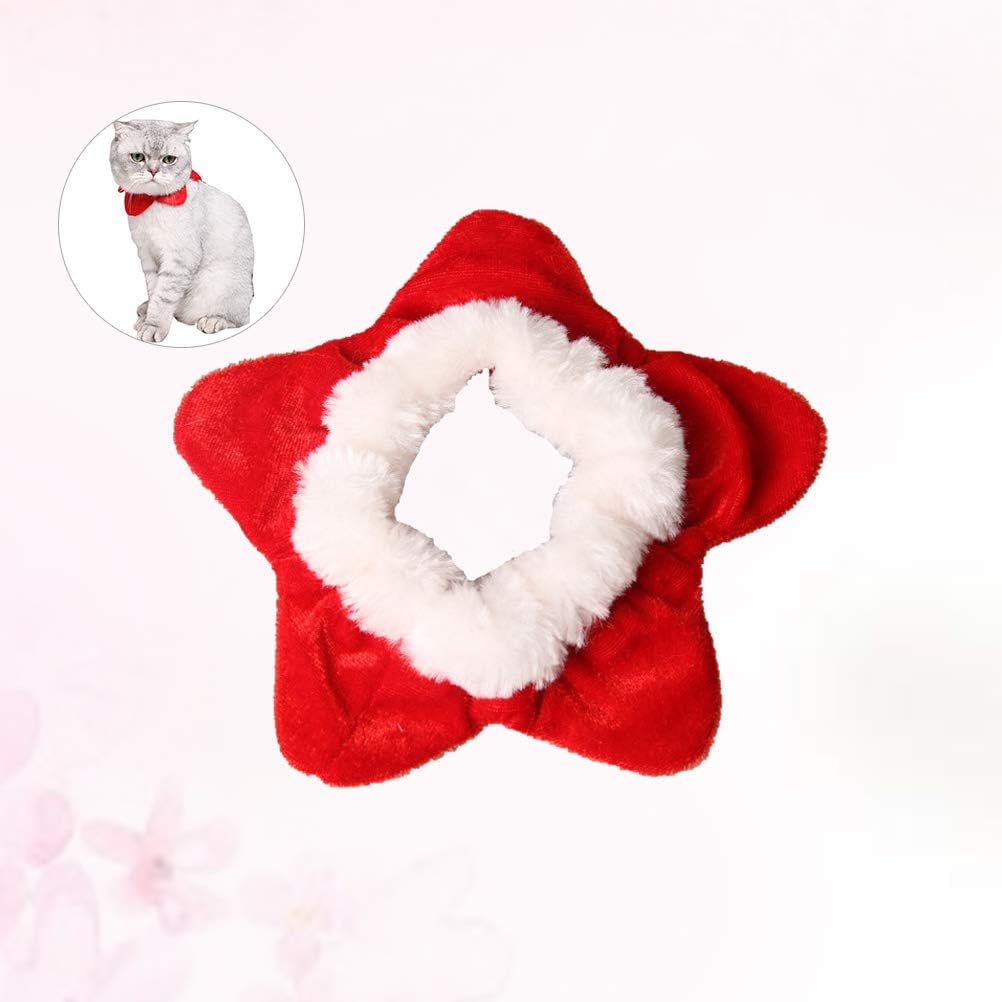 Pets.Love.Earth Holiday Garland Collar Red and Fuzzy - 15 cm 