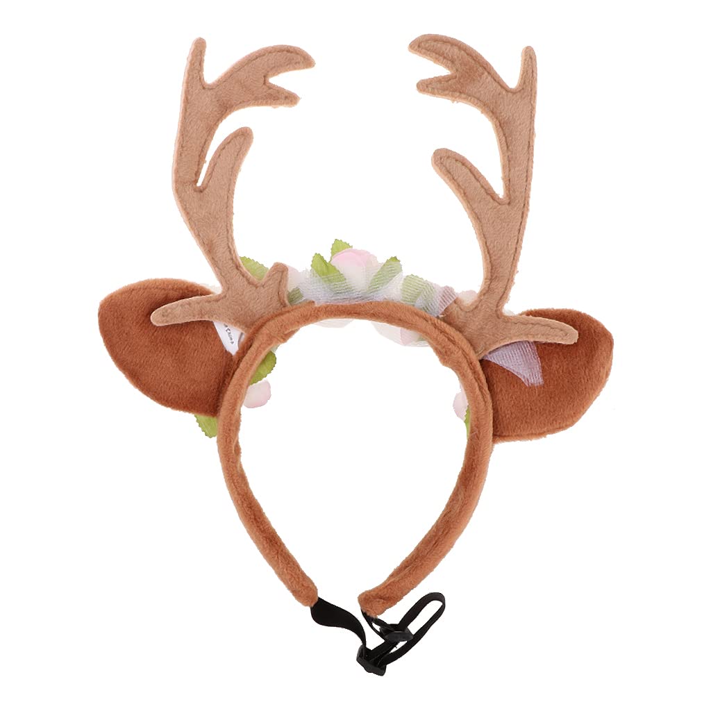 Pets.Love.Earth Christmas Antler Headband Brown - 18 cm 