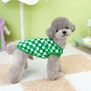 Pets.Love.Earth Checkered Fleece Shirt – Green & White 