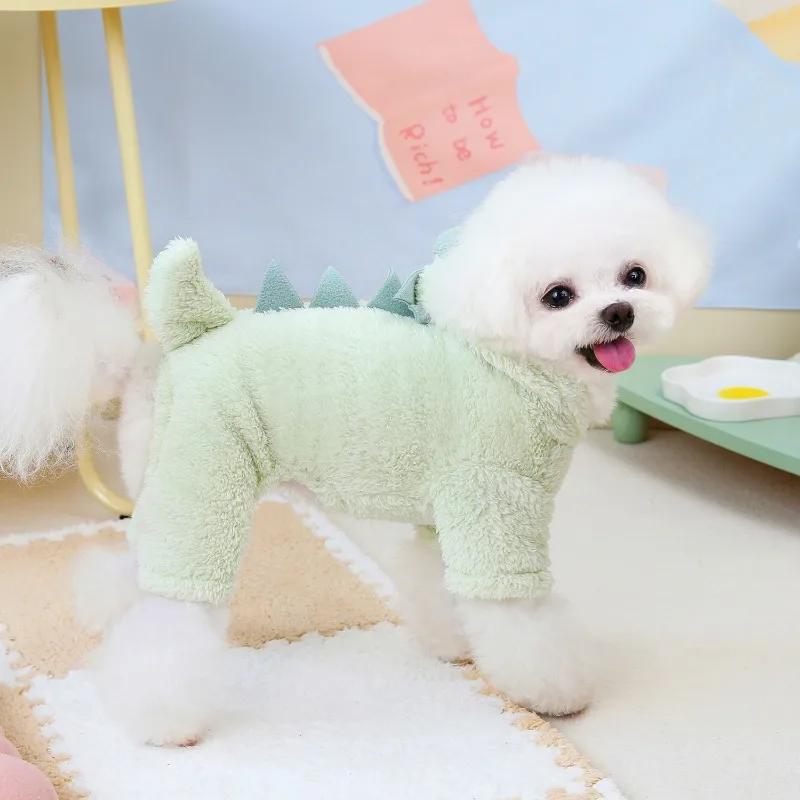 [6083174368927] Pets.Love.Earth Cozy Dino Hoodie Jumper – Mint Green  (Small)