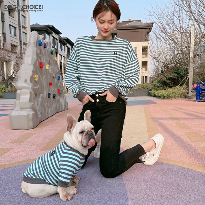 Pets.Love.Earth Stripe Round Neck Matching Shirt Set For Humans And Pets 