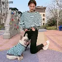 Pets.Love.Earth Stripe Round Neck Matching Shirt Set For Humans And Pets 