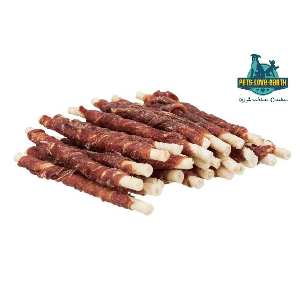 Pets.Love.Earth Dry Duck Wrap Rawhide-5 Inches 12 Pack