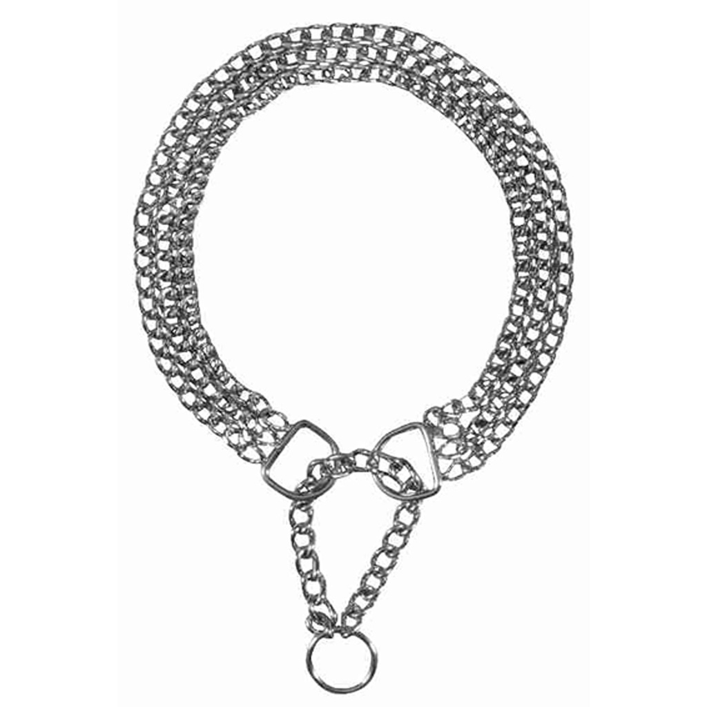 Trixie Semi-Choke Chain - Double Row - Chromed - 2.5 mm