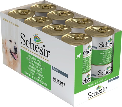 [8005852280398] Schesir Can for Dog Chicken With Peas In Jelly 285g (16 can)