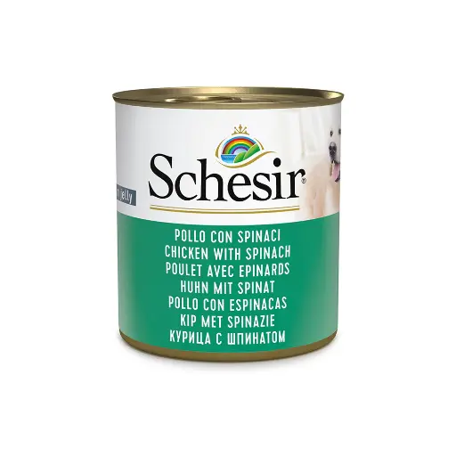 [8005852280411] Schesir Can for Dog Chicken With Spinach In Jelly 285g (1 Can)