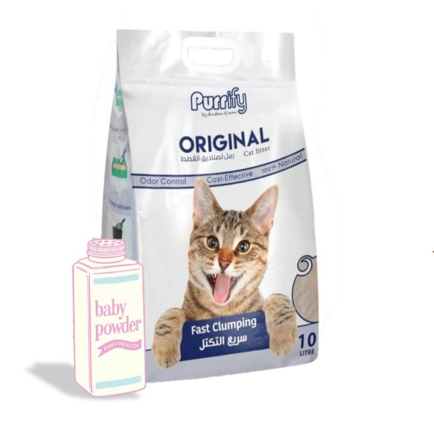 Purrify Original Cat Litter - 10 Liter - Baby Powder