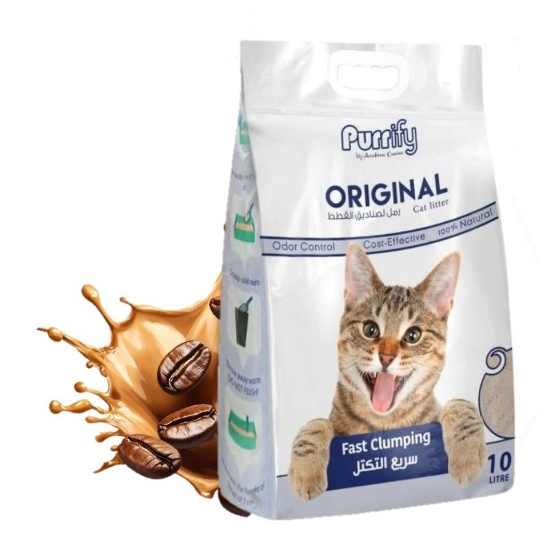Purrify Original Cat Litter - 10 Liter - Coffee