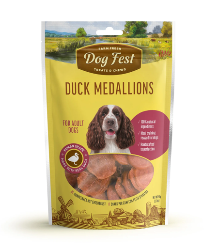 [6921959213669] Dog Fest Farm Fresh Duck Medallions 90g