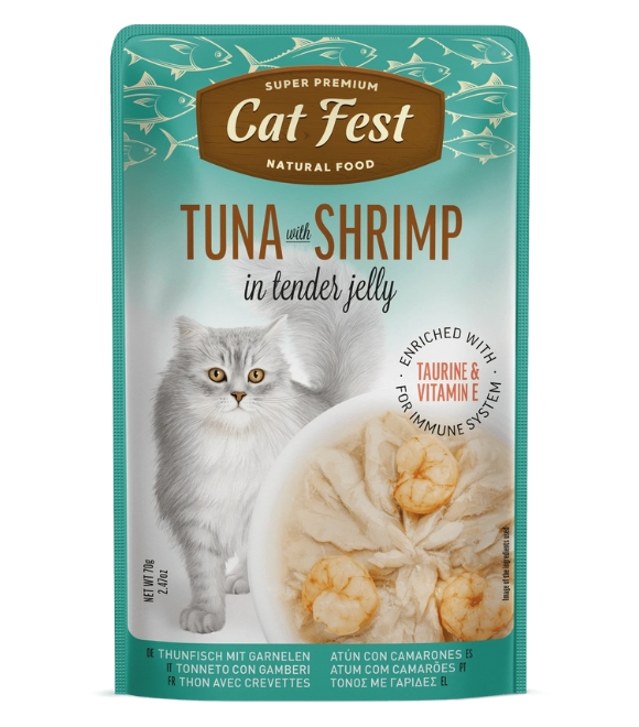 Cat Fest Tuna with Shrimp Tender Jelly Pouch 70g