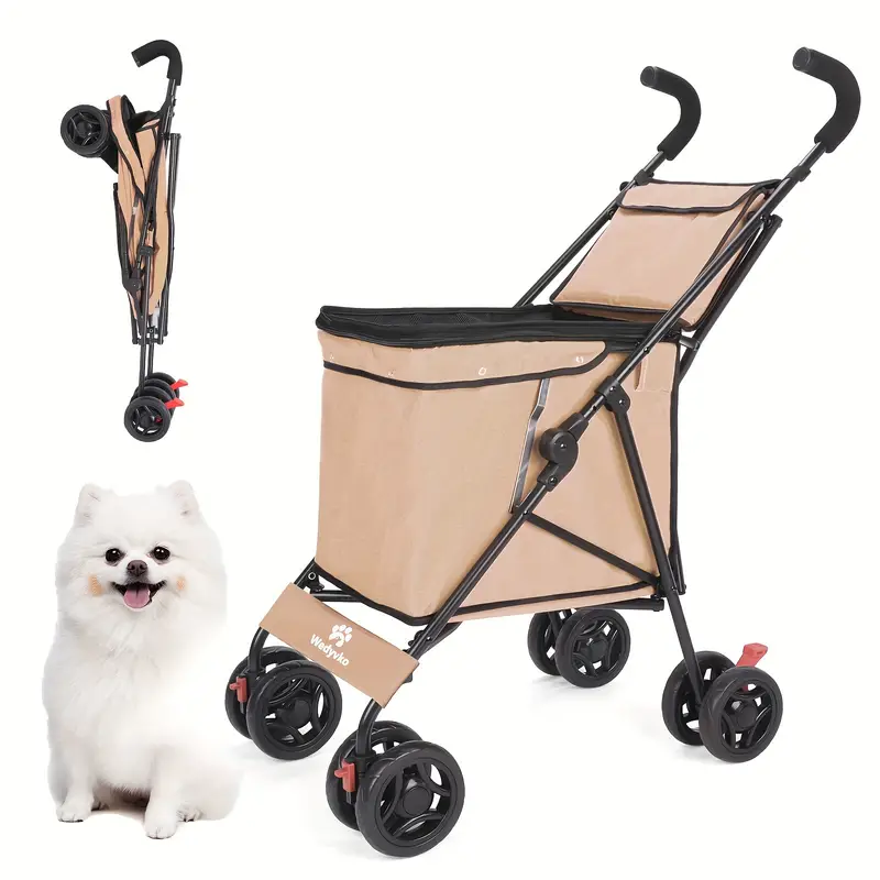 [6359346131720] Portable Foldable Pet Stroller for Dogs and Cats