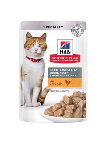 Hill's Science Plan Feline Adult Sterilized Chicken (pouch) 85g 