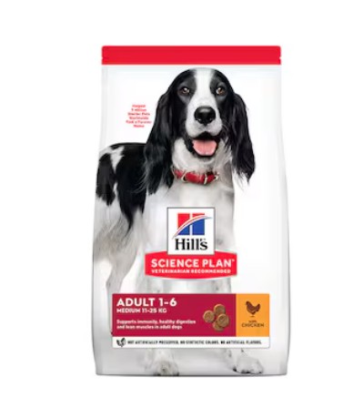Hill's Science Plan Canine Adult Medium Breed Chicken 14kg 