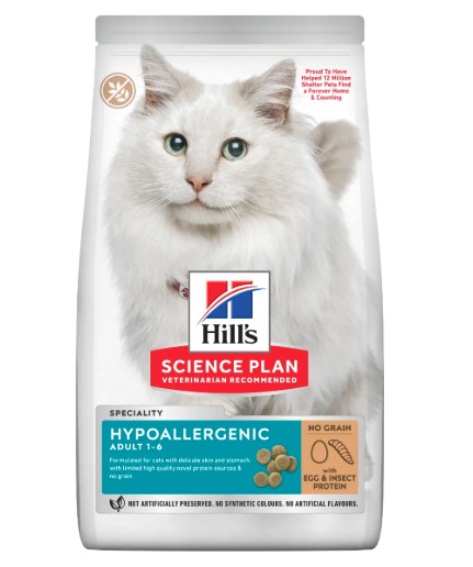 Hill's Science Plan Feline Adult Hypoallergenic Egg and Insects 1.5kg 
