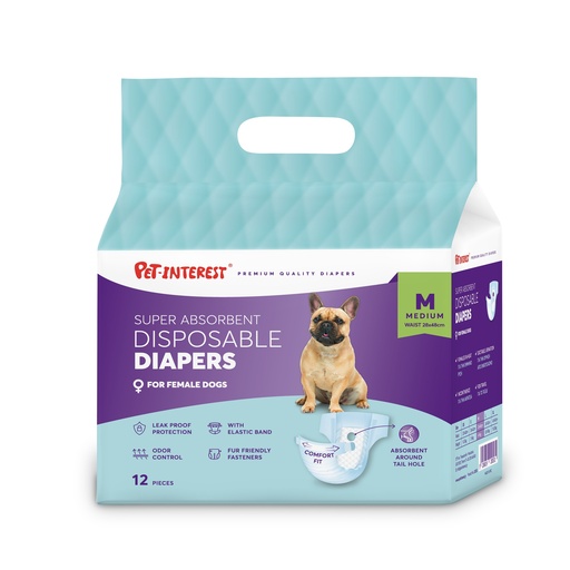 [5206819200531] Pet Interest Disposable Diapers For Female Dogs  (Medium)