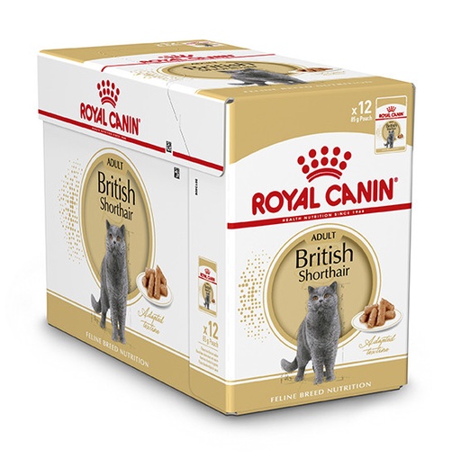 Royal Canin Feline British Shorthair Gravy Formula For Adult Cat – 85g (12 Pouch)