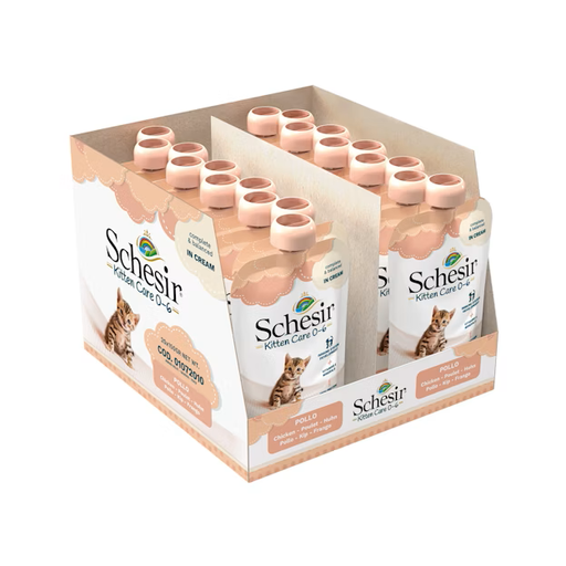 [8005852972101] Schesir Baby Kitten Care Pouch (0-6 Months) Chicken in Cream 150g (20 Pouch)