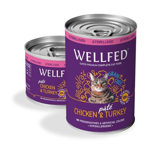 [5206819014367] Pet Interest Wellfed Adult Sterilized Chicken and Turkey Canned Paté (200 gm)