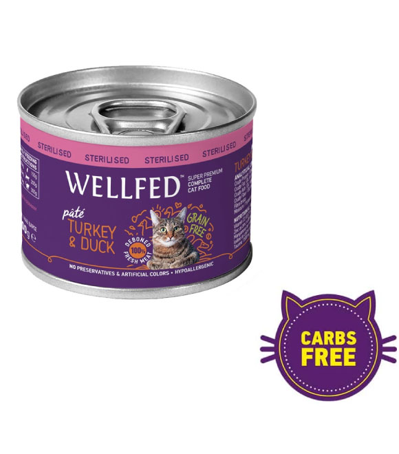 Pet Interest Wellfed Sterilised Adult Turkey and Duck Canned Paté