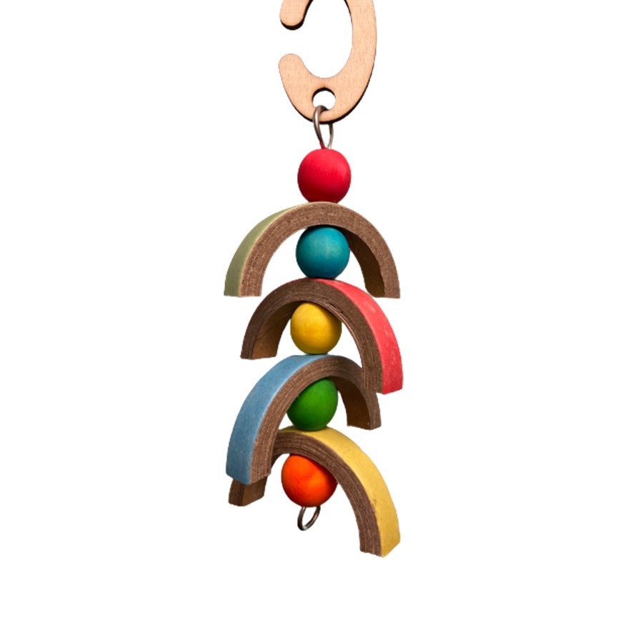A&E Happy Beaks Wooden Bird Toy