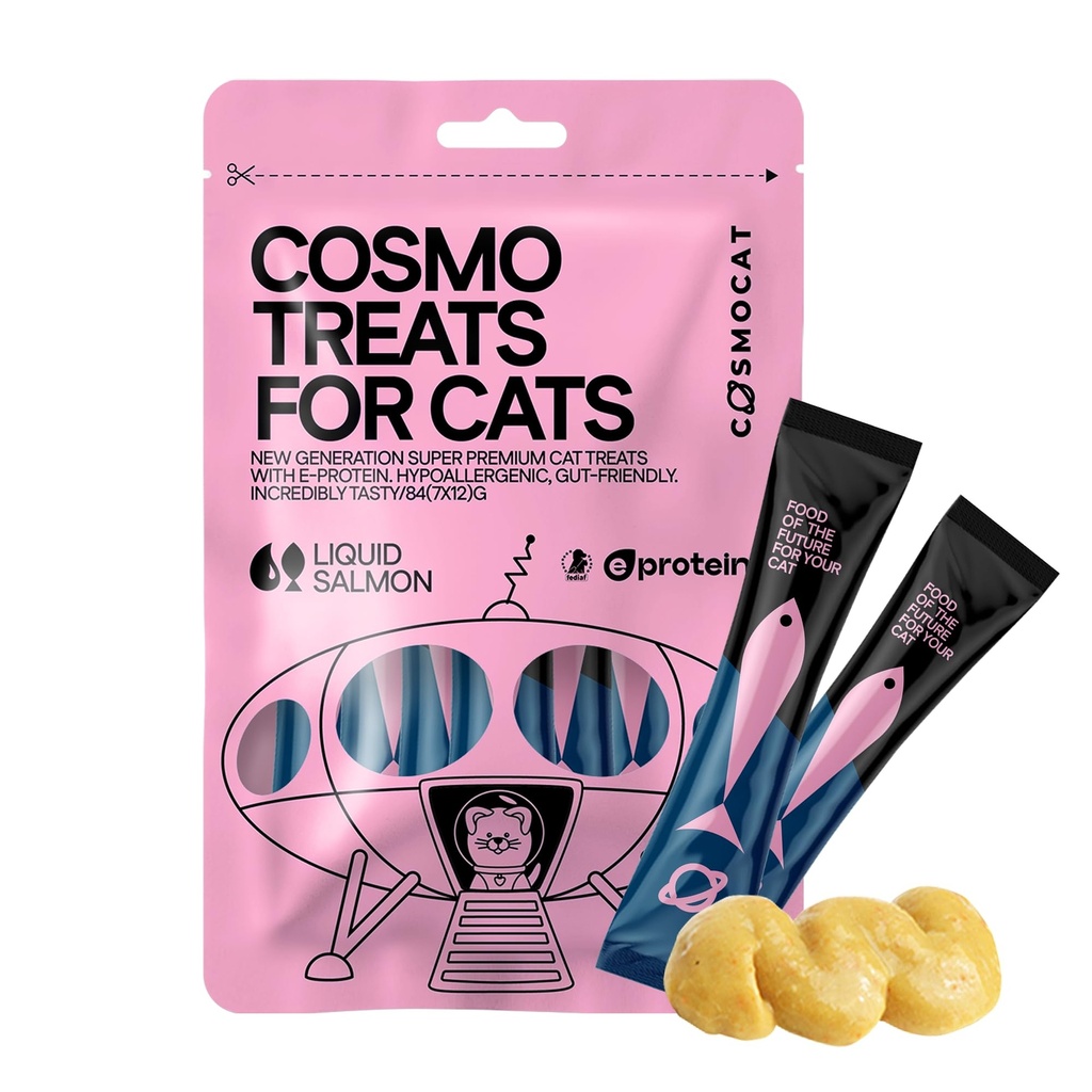 Cosmo Treats For Cats Liquid Salmon (7PcsX12g) 84g