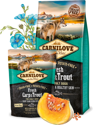 Carnilove Fresh Carp & trout Shiny Hair & Healthy Skin for Adult dog 1.5kg