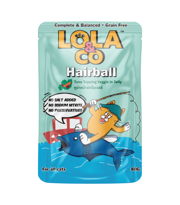 LOLA & CO Tuna Topping Veggie in Jelly Cat Pouch 80g