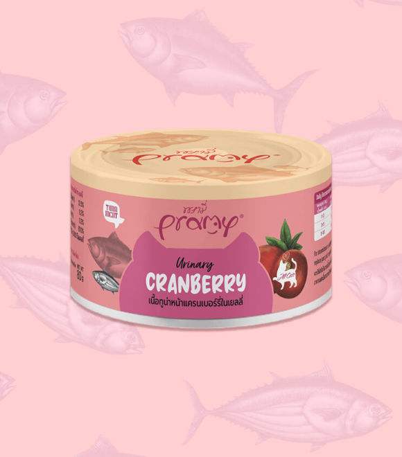 [8859601044645] Pramy Tuna Topping Cranberry for Urinary Cat Can 80g (1  علبة)