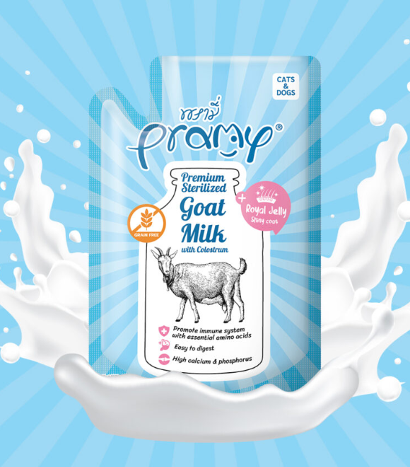 [8859601044713] Pramy Premium Sterilized Goat Milk with Colostrum For cats and Dogs Pouch 60g (1  عبوة)