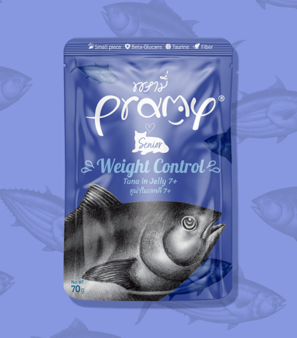 Pramy Tuna in Jelly 7+ Weight Control Pouch 70g