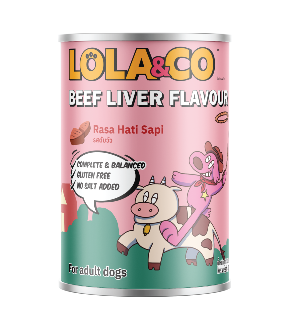 [8859601031348] LOLA & CO Beef Liver Flavour For Dogs Can 400g (1  علبة)
