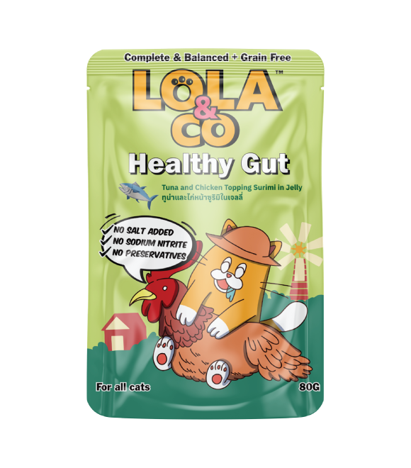 [8859601031072] LOLA & CO Tuna and Chicken Topping Surimi in Jelly Cat Pouch 80g (1  عبوة)
