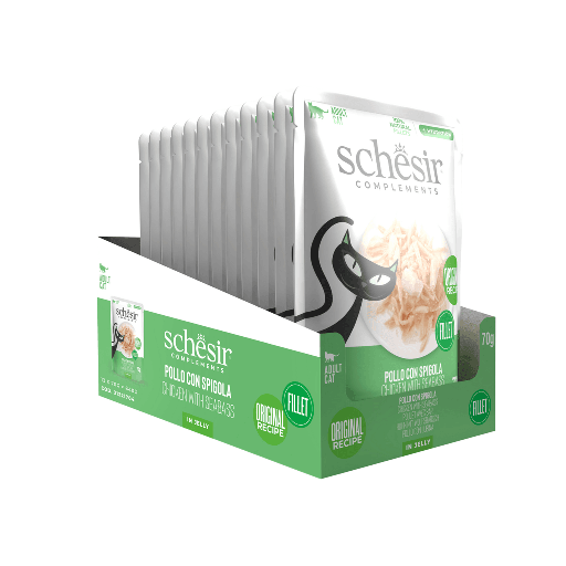 [8005852921598] Schesir Cat Pouch Chicken Fillet in Jelly 70g (12  عبوة)