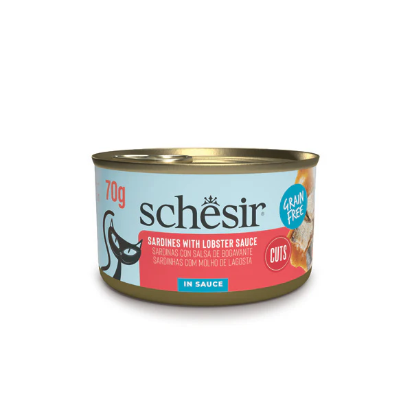 [8005852111203] Schesir Can For Cat Sardine with Lobster in Sauce 70g (1  علبة)