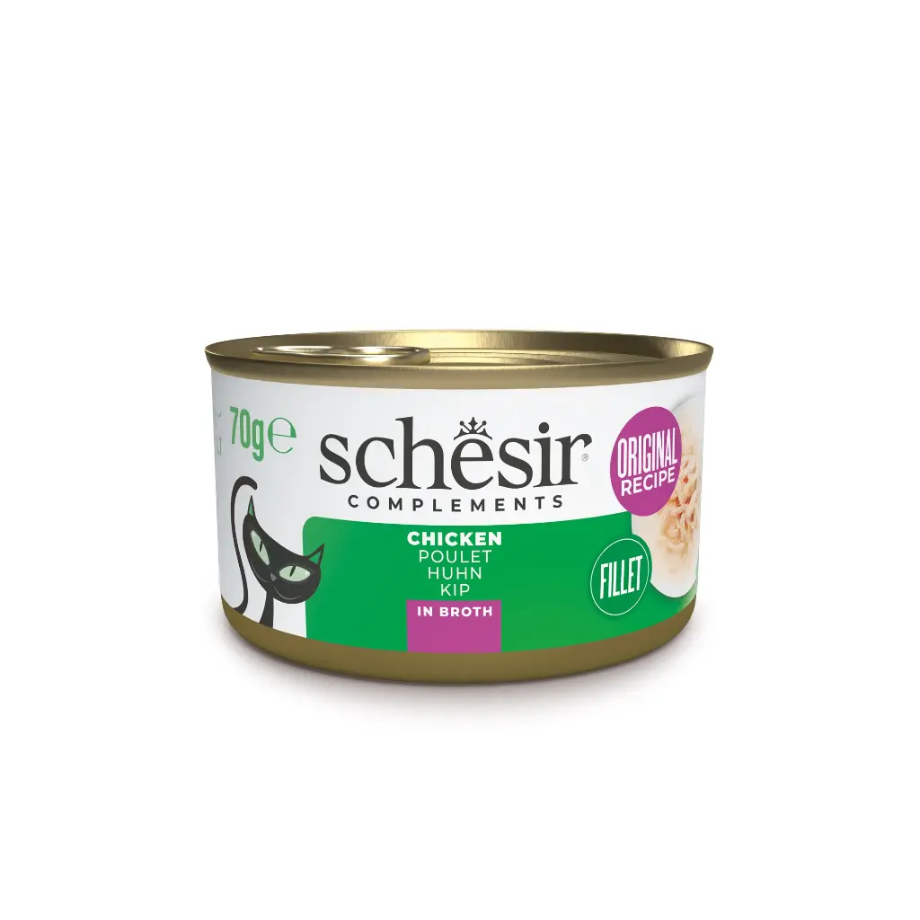 Schesir Can for Cat Chicken Fillets in Broth 70g