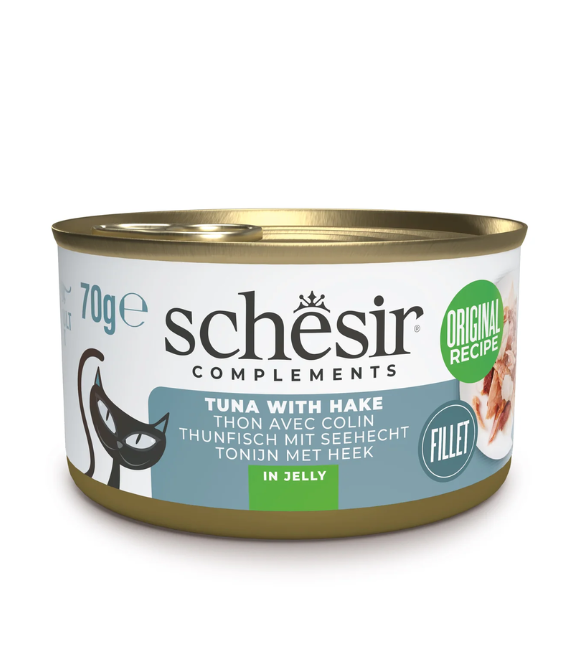 Schesir Can for Cat Tuna with Hake in Jelly 70g