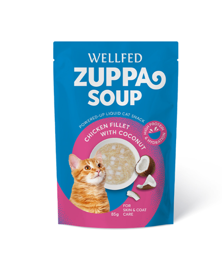 [5206819211025] Pet Interest Wellfed Zuppa Soup Chicken Fillet with Coconut 85g For Cat (1  عبوة)